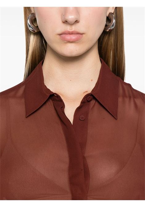 Brown sheer blousePhilosophy by Lorenzo Serafini - women PHILOSOPHY DI LORENZO SERAFINI | 020557520106